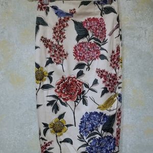 Boden Floral Wiggle Midi Skirt Sz 2R
